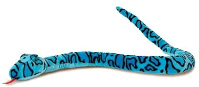 Trigon Stofftier Schlange 150 cm, blau, Kuscheltier Plüschtier Schlangen
