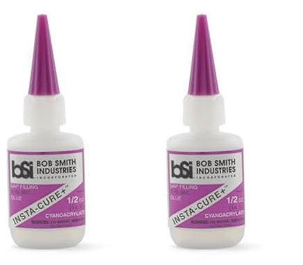 2 x Bob Smith Industries Insta-Cure+ Gap Filling Super Glue CA (1/2oz) - BSI106