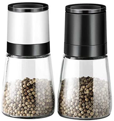 Molinillo de Pimienta Molinillo De Sal Y Pimienta, Molinillo De Especias, Fácil De Ajustar, Recargable, Diseño Vacío, Trituradoras De Especias Pimentero Salero ( Color : Multi Colored , Size : 6.2*12.