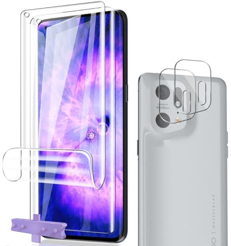Phlleyaa Pellicola Protettiva per Oppo Find X5 Pro Pellicola,2 Pezzi TPU Pellicola Protettiva e 2 Pezzi Oppo Find X5 Pro Vetro Fotocamera, Installazione Facile Senza Bolle Anti Graffio