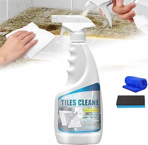 2024 New Tile Grout Cleaner Sprayer, Ceramic Floor Tile Cleaner, Grout & Tile Clean Heavy Duty Cleaning Spray, Multifunction Bathroom Descaler Cleaner, 100ml (1pcs)