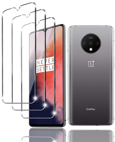 Zicurz 3 Stück Schutzglas für OnePlus 7T, für Panzer Schutz Glas, Schutzfolie, HD Displayschutz, Blasenfrei, für OnePlus 7T