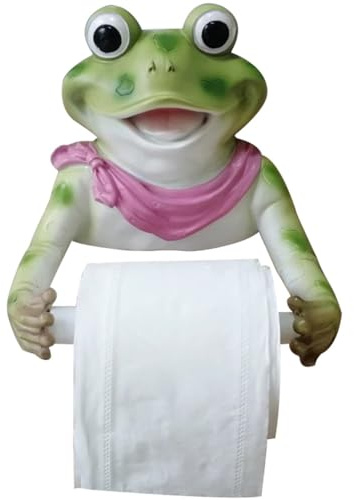 Porte-Rouleau De Papier Toilette Forme De Grenouille Mignonne Distributeur De Papier Hygiénique, Porte-Serviettes Mural, Facile À Installer/Cadeau De Vacances (Color : Light Green, S : 20.5 * 18.5cm)