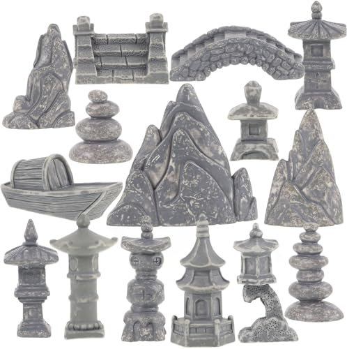 SUPVOX 1 Jeu Ornements De Rocaille Statue De La Pagode Chinoise Mini Statue De Pagode Statue De Jardin De La Pagode Statues De Pagode Miniatures Intérieur Résine Jardin Zen