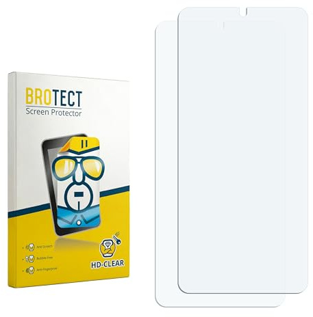 BROTECT Schutzfolie für Ulefone Note 13P | 2 Stück Transparenter Displayschutz Made in Germany Klare Displayschutz-Folie Clear Einfache Montage Case-Friendly