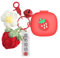 Cartoon Silicion Earphones Case Compatible with JBL Wave Flex/JBL Wave 300 TWS, Cute Wireless Bluetooth Shockproof Protector Cover Earphone Charging Box with Keychain (Red A)