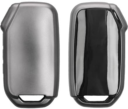 kwmobile Autoschlüssel Hülle kompatibel mit Kia 3-Tasten Smart Key Autoschlüssel - Schlüsselhülle Silikon Cover - Schwarz