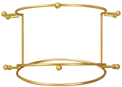 2-lagiger Tiara-Halter, Präsentationsständer für Brautkronen, Aufbewahrungs-Organizer aus Metall für Stirnbänder, 17,5 x 11,4 cm Schmuckhalter-Organizer für Mädchen und Frauen, Geschenke für Kronen, P