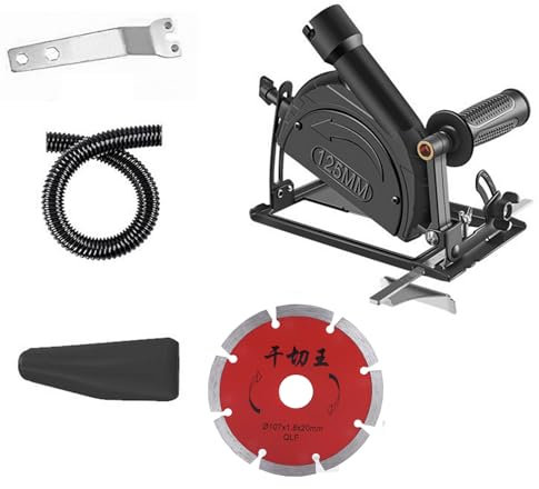 Special Cutting Bracket Protective Cover, Angle Grinder Fixed Universal Bracket Polishing Machine, Adjustable Angle Grinder Protective Cover, Grinder Dust Collection Attachment (D)