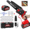 Mini Chainsaw 8 Inch, Cordless Chainsaw Brushless with 4000mAh Battery and Fast Charger, 2 Chains, 10m/s Chain Speed Electric Power Chainsaw for Tree Branches, Courtyard, Household and Garden