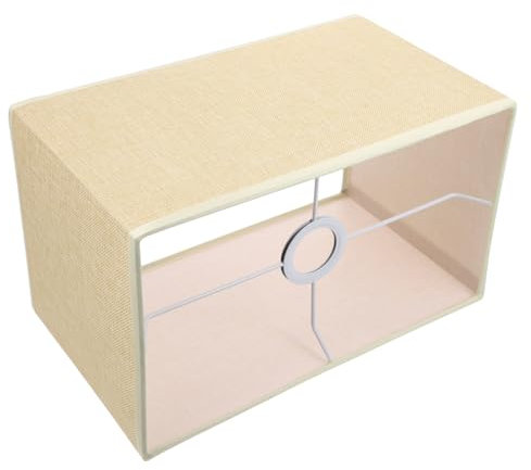 Artibetter Abat-Jour Rectangulaire En Lin Naturel Abat-Jour En Toile De Jute E27 Couvre-Lampe De Remplacement Pour Lampadaire De Table C
