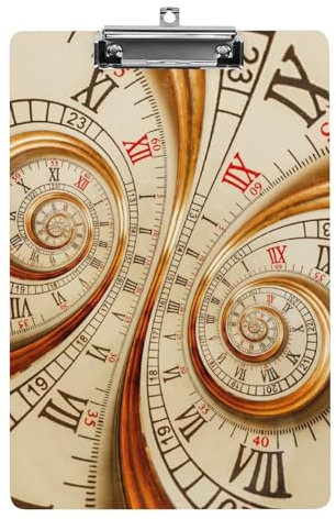 Vintage Uhr Klemmbretter A4 Klemmbrettmappe Schreibbrett Zwischenablage Mit Low Profile Clip