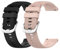 Garmcool 2 Pack 22mm Silicone Bracelets Compatible avec Garmin Forerunner 255/Vivoactive 4/Venu 3 Bracelet Noir Rose Hommes Femmes Remplacement Sport Accessoires