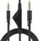 Ersatz Audiokabel Aux Kabel | 2 Meter mit Inline Lautstärkeregler | Audio Gaming Kabel kompatibel mit Logitech Astro A10 A40 Kopfhörern
