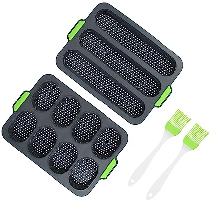 TOPBATHY 4 Moldes De Silicona Para Pan Francés Molde Pan Horno Ideal Para Panadería