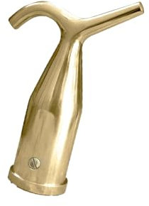 Window Pole Hook (Head Only), Compatible with Telescopic Pole, Suitable for Loft Hatches, Blinds, Attic Ladders, Velux, Chrome (Brass)