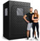 Sidasu Tragbare Dampfsauna für 2 Personen, 1 oder 2 Personen, Ganzkörper-Sauna für Zuhause, Sauna-Box zur Entspannung, Anzug für Zuhause, Fitnessstudio, Badezimmer, 119,4 x 88,9 x 180,3 cm, Stuhl und