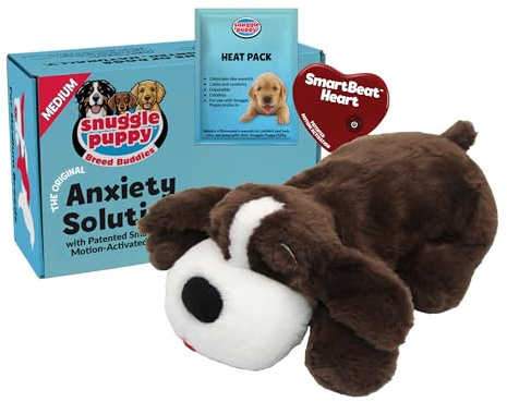 Snuggle Puppy Original Heartbeat Stuffed Toy for Dogs. Pet Anxiety Relief and Calming Aid, Comfort Toy for Behavioral Training in Pitty
