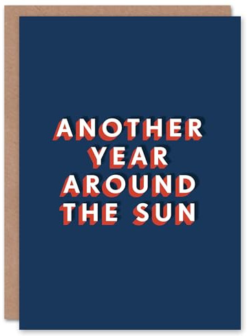 Artery8 Another Year Around The Sun Bold Modern For Him Birthday Card