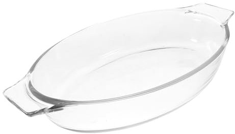 OFFSCH Borosilicate Glass Baking Dish with Handles 0.8l Oven Safe Roasting Pan Double Handled Baking Dish for Casseroles and Appetizers Sturdy Kitchen Bakeware