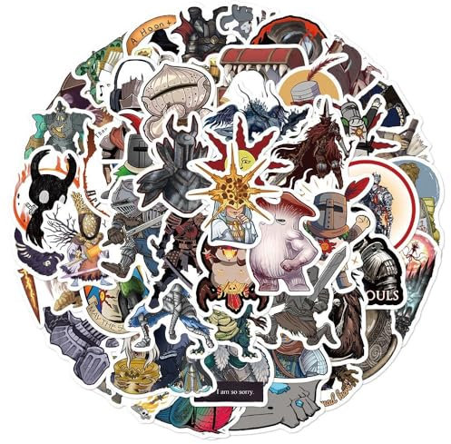 50 Darksoul Aufkleber Spiel Figur Vinyl Wasserdicht DIY Stickers Für Computer Skateboard Gepäck Auto Fahrrad