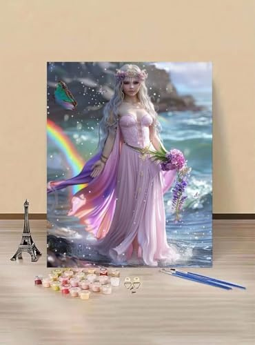 Peinture par Numéros pour Adulte Femme Numero d'art Enfant Papillon Kits de Peinture au Numéro Enfant, Acrylique Figured'art Paint by Numbers Loisir Creatif Adulte Décoration Intérieur 30x40cm D-9