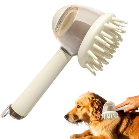Dog Bath Brush, Non-Slip Shampoo-Bürste mit Seifenspender, ergonomisch, tragbar, kompakt, vielseitig, ideal für Bad, Waschen & Massage, 7,32 x 2,95 x 3,39 Zoll