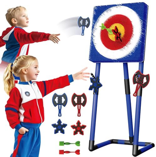 Axe Throwing Game Set for Outdoor Fun - Includes Darts and Hand Axe, Ideal for Backyard Picnic, Family Activities, Indoor Sports for Kids and Adults