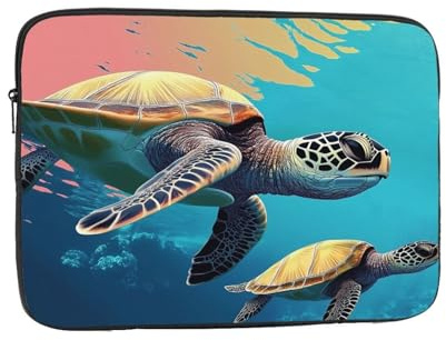 Comic Turtle Laptop Sleeve Shockproof Case Slim, Lightweight, Portable Protective Travel Carrying for 13 inch