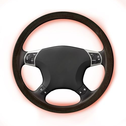 Heated Steering Wheel Cover - Electric 12v Wrap, Anti Slip, Fast Heat | Warm Steering Wheel Protector With Quick Heating Design, Universal Winter Driving Accessory For Suv Truck Car Cold Weather Hand