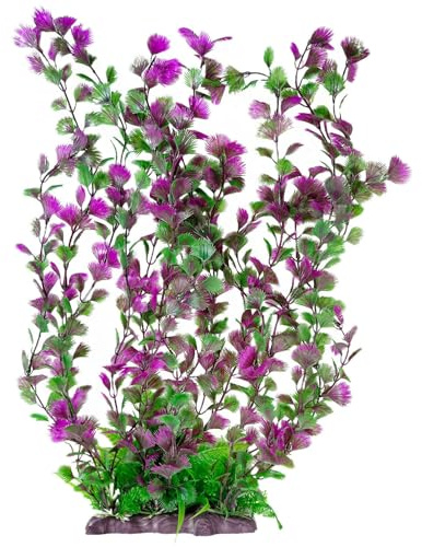 Kathson Aquarium Plastic Plants Aquarium Decor Artificial Fish Tank Plants,Tall Fish Tank Decorations, Extra Large Aquarium Plant 20.4-inch Tall,1PCS