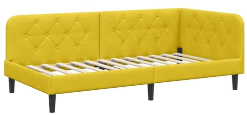 Homgoday Stylish L-Shaped Daybed Frame - Multifunctional Sofa Bed for Small Spaces - Velvet Upholstery - Minimalist Design - Perfect for Apartments and Guest Rooms Model42016602