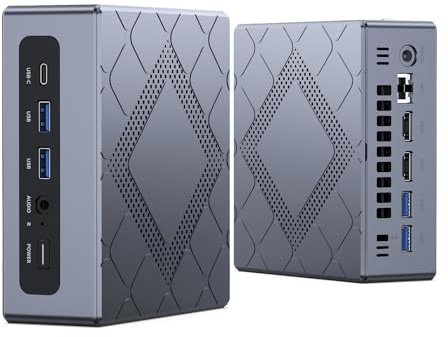NiPoGi Mini PC,Ιntel Core i5-12600H (12C/16T,4,5GHz,16MB Cache) Mini Computer 32GB RAM 3200MHz+512GB M.2 NVMe SSD,WiFi6/BT5.2/2*HDMI+ 1*VGA Triple 4K UHD Display/Type C/RJ45