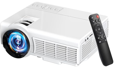 1080P Portable Projector, LCD Mini Video Projector with WiFi 2.4G / 5G and Bluetooth 5.0, 120ANSI Lumens, 45-120 Inch Screen - Bright LED Display, Easy Manual Focus, Ideal for (UK)