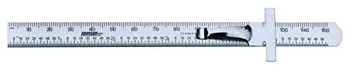 Johnson Level & Tool 7203 Stainless Steel Metric Pocket Clip Rule, 6, Silver, 1 Ruler