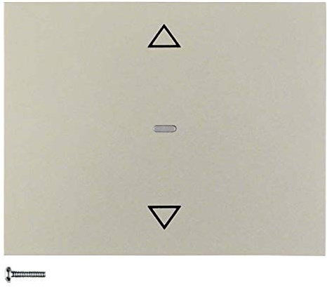 Tecla simple de persianas KNX vía radio quicklink - Pulsador berker.Net de aplicación KNX, para serie berker K.5 de hager, acero