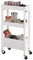 SoBuy® FKW49-W Rollwagen mit 3 Fächern Nischenwagen Badrollwagen Küchenregal Küchenwagen weiß BHT ca: 21x83x40cm