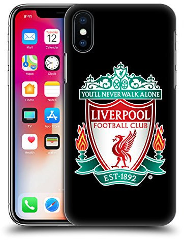 Head Case Designs Officially Licensed Liverpool Football Club Black 1 Crest 1 Hard Back Case Compatible With Apple iPhone X/iPhone XS