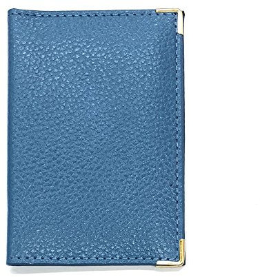 LOLUNA® - Porte Carte d'identité et permis de Conduire en Petit Format Compact, Fin et Plat, en Cuir dans Plusieurs Couleurs - Ciel