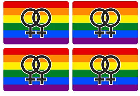 Generisch 4X Aufkleber Regenbogen Gay Pride Rainbow lesbisch Flag Flagge Sticker LGBT