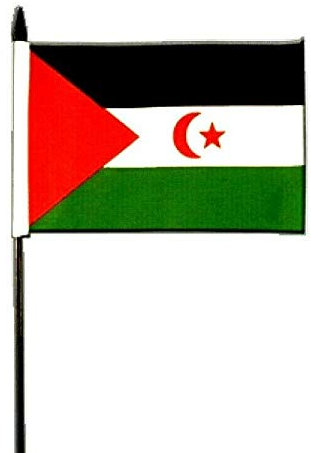 Bandera de mano del Sahara Occidental, 15,24 x 10,16 cm