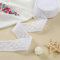 DAHI spitzenband 10 meter Vintage Spitzenbordüre ca.4.5cm Zum Nähen für Hochzeit Tischdeko Basteln Geschenkband Kraftpapier (weiss)