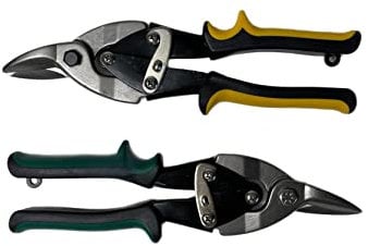 2 forbici professionali per lamiera, per taglio a destra e sinistra, 250 mm