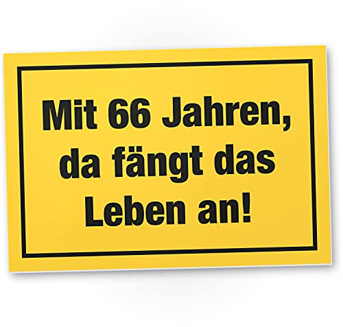 DankeDir! Mit 66 Jahren - 30 x 20 cm Schild - 66 Jahre Geschenk Geburtstagsgeschenk 66er Männer & Frauen 66. Geburtstag - Geschenkidee Partydeko Jubiläum Geburtstagsdeko Geburtstagskarte