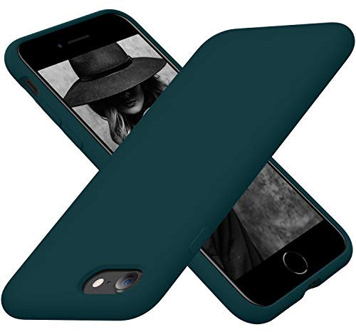 Cordking Designed for iPhone SE Case 2022/2020, for iPhone 7 8 Case, Silicone Ultra Slim Shockproof Phone Case with [Soft Microfiber Lining], 4.7 inch,Teal