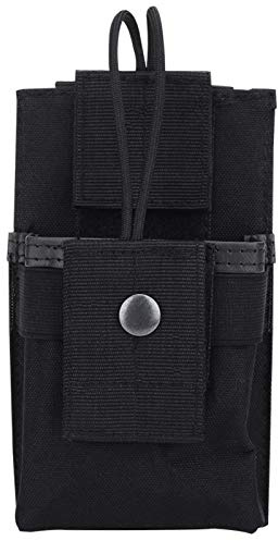 Molle Funkgerät Tasche, schwarz, wasserdicht, Outdoor, Camping, Wandern, Jagd, Militär, Taktisch, robust, Universal, Handyhalterung, praktisch, leicht, Rucksack, Gürtel