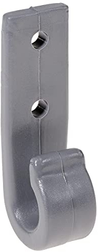 HaGa® 100 Ganci per Telone, 60 mm x 18 mm, Doppio Foro per Chiusura a Centrifuga, in Plastica per Fissaggio Teloni, Bloccaggio Grigi