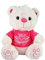 VRasehorn Schutzengel Bär ca. 32 cm Plüsch sitzend mit Flügeln- Schutzengelbär - Engel Glücksbär Teddy -Teddybär - Pink/Rosa