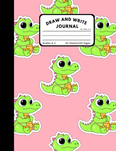 Yoga Baby Dino Draw and Write Journal For Kids Grades K-2: Cute Dinosaur Kindergarten Journal with Drawing area Grades k-2, Write and Draw Story ... For Kids - 100 Story Pages with 8.5x11 size