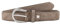 Leslii Premium Gürtel echter Leder-Gürtel Antik tauper Gürtel Rind-Veloursleder Naht Taupe Silber Größe 90
